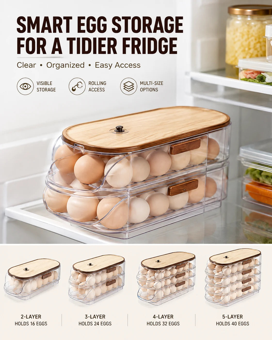 Egg Storage Box with Side Door