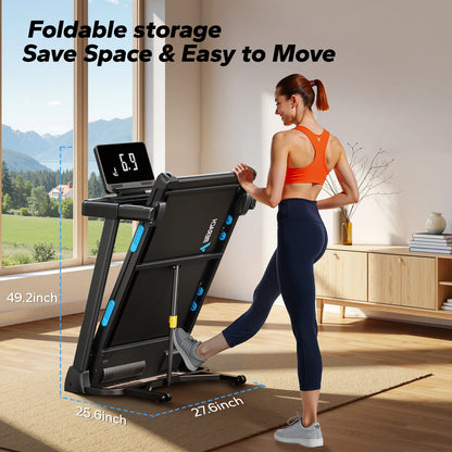 Foldable Quiet Incline Treadmill