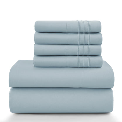6 Piece Ultra-Soft Microfiber Bed Sheets