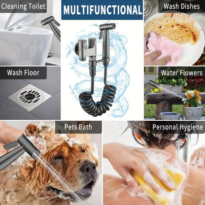 Double Control Bidet Sprayer Handheld Toilet Attachment