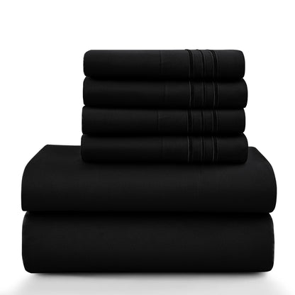 6 Piece Ultra-Soft Microfiber Bed Sheets