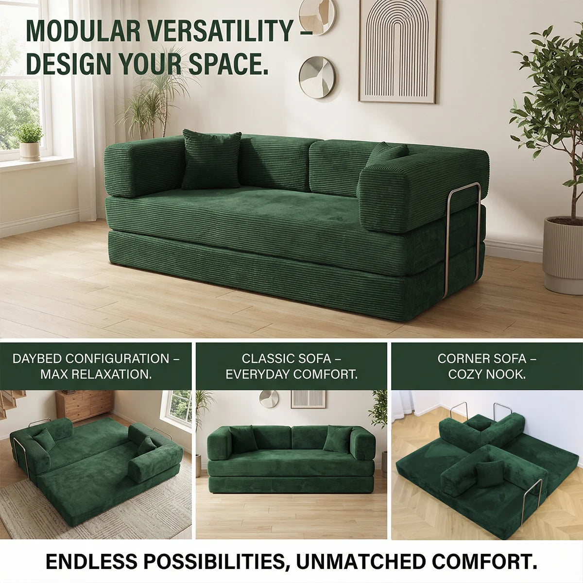 79' Futon Sofa Bed Convertible Couch