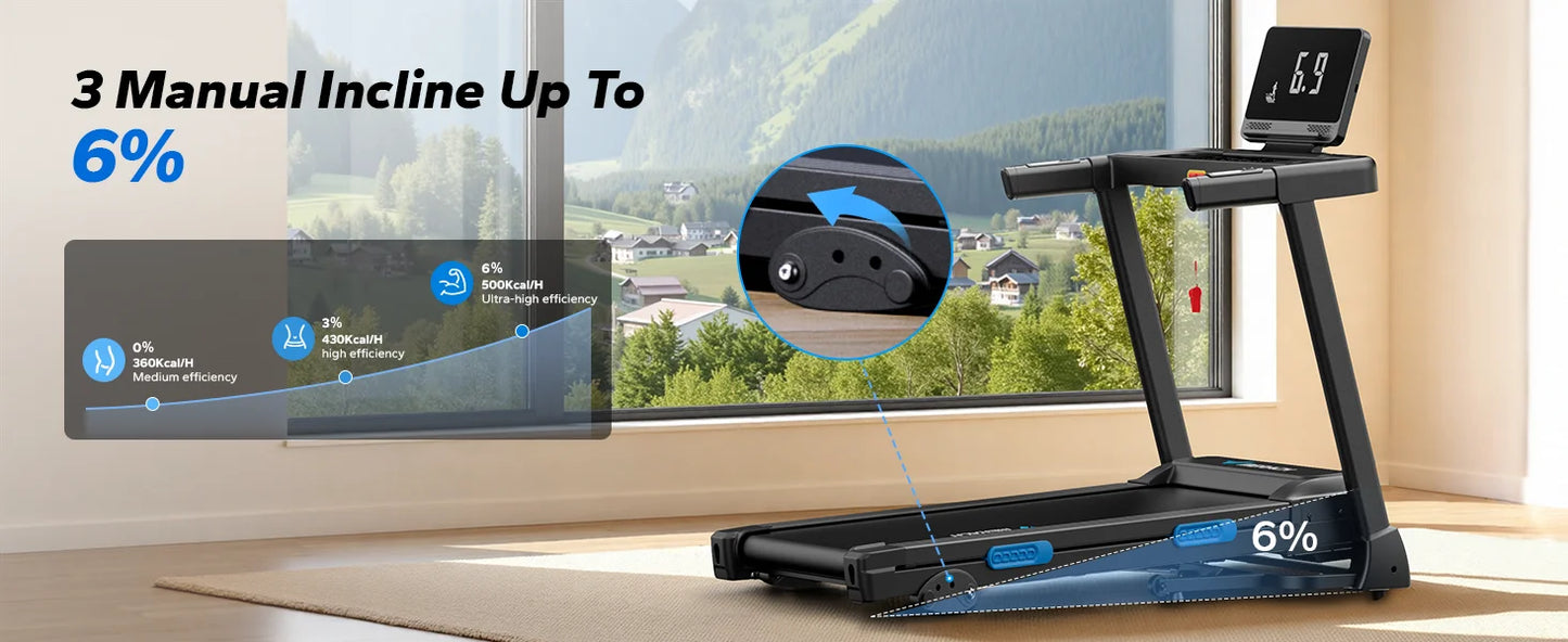 Foldable Quiet Incline Treadmill