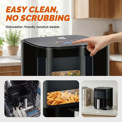 3.2QT Touchscreen Air Fryer with Visible Window