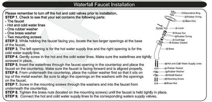 Tempered Glass Washbasin Faucet Set