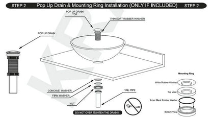 Tempered Glass Washbasin Faucet Set