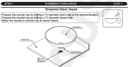 Tempered Glass Washbasin Faucet Set