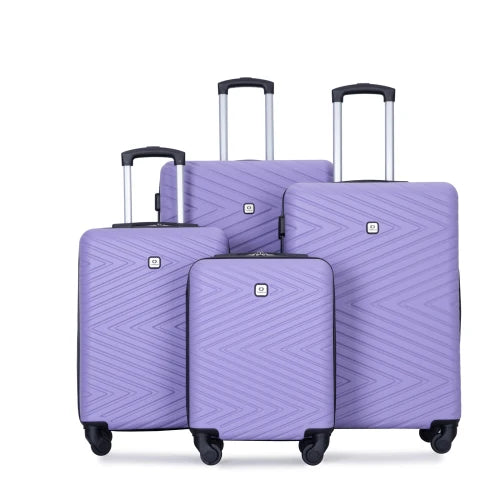 4-Piece ABS Suitcase With Spinner Wheels/Lock