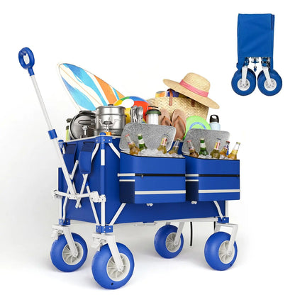Folding Heavy Duty Beach Wagon Holds 460LBS
