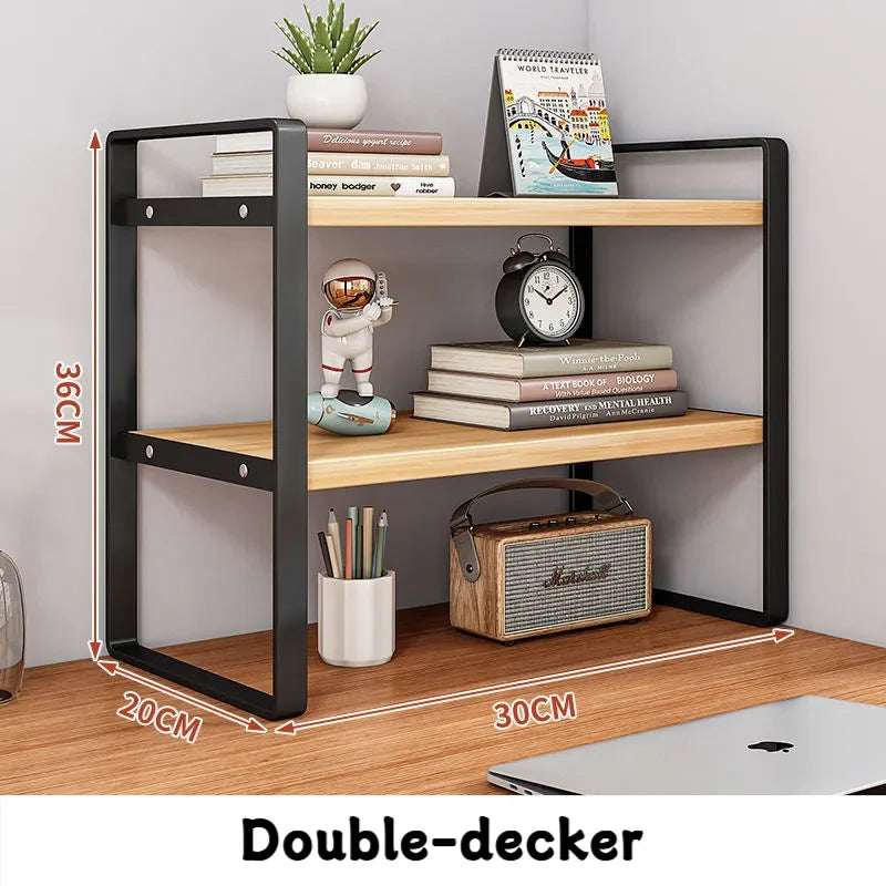Multi-Tier Iron Office Desk Storage Rack