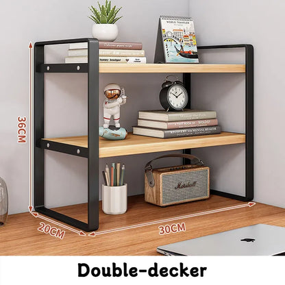 Multi-Tier Iron Office Desk Storage Rack