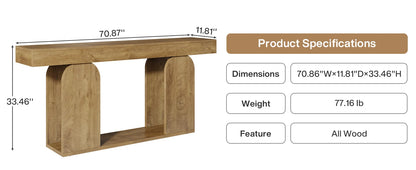 Entryway Accent Table with U-Shaped Base