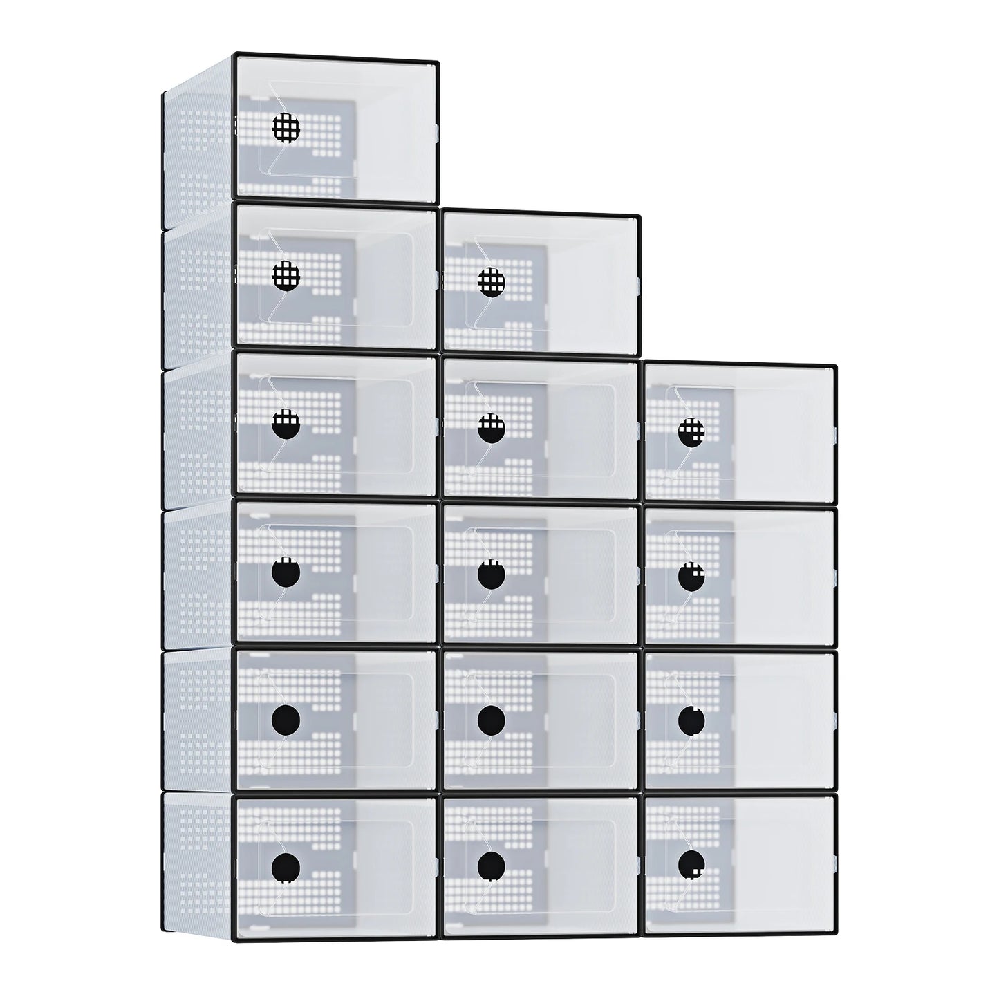 12/15 Pack Plastic Stackable Shoe Organizer