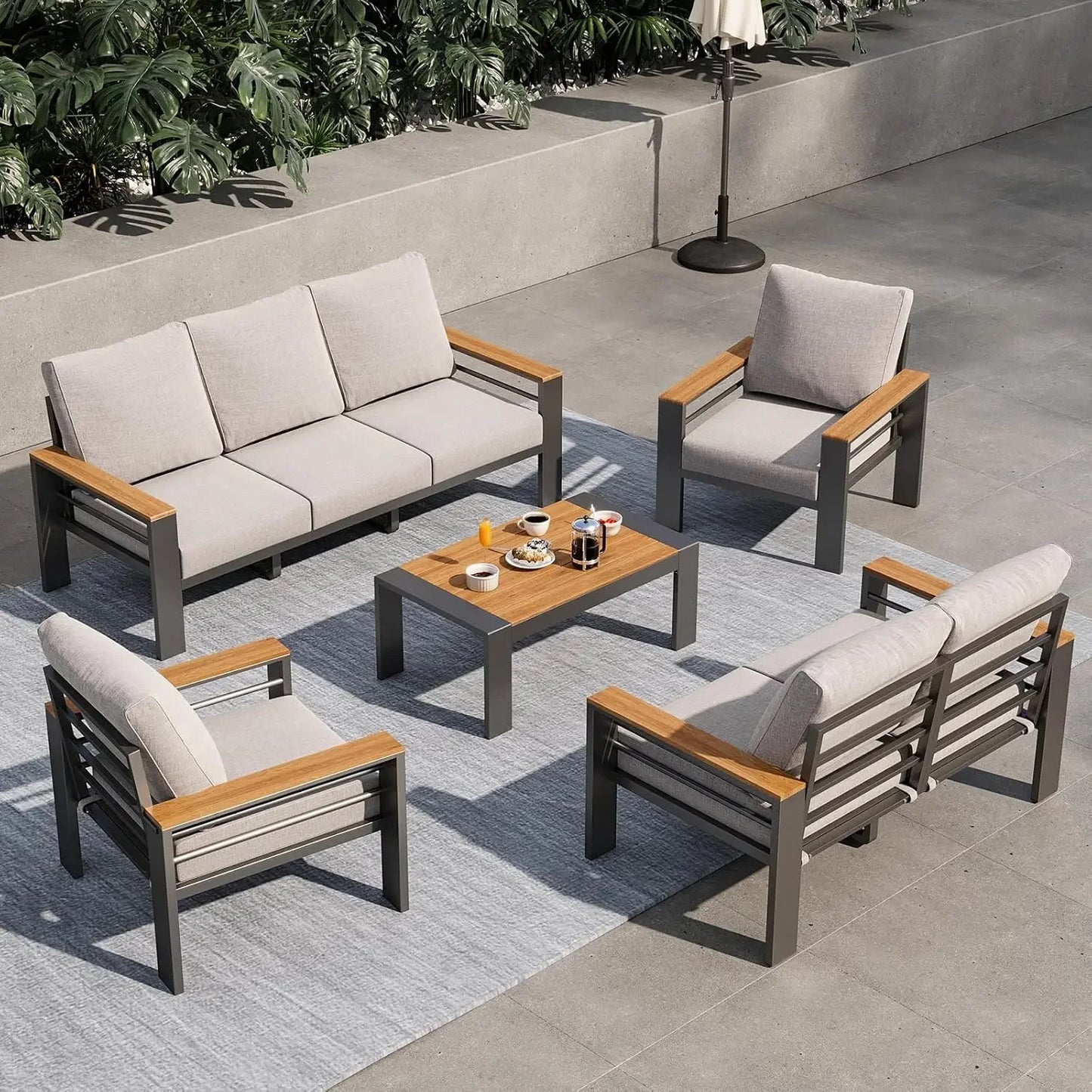 Outdoor Patio Furniture Set, with Coffee Table