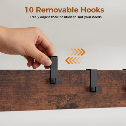 Coat Rack Shoe Bench with Hooks