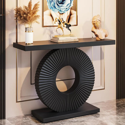 Modern Console Table with Geometric Base