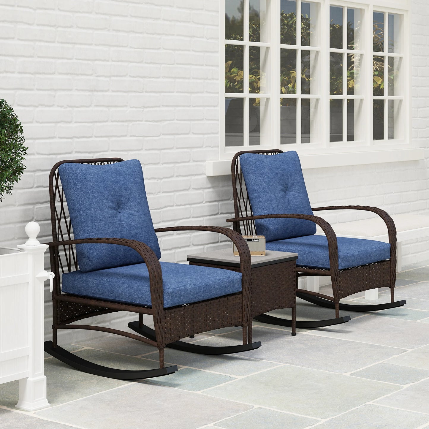 Rocking Chair Patio Furniture W / Table