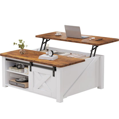 31.5In Wood Lift-Top Coffee Tables with Storage