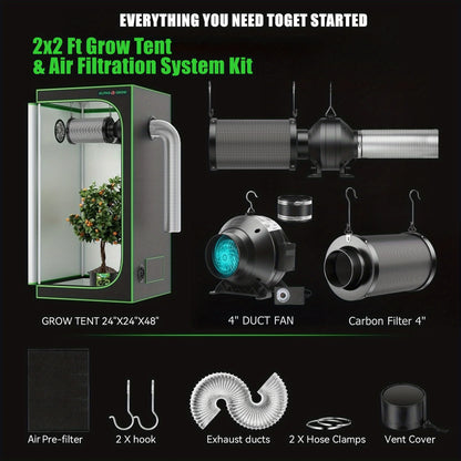 2x2 AG1000 LED Grow Tent Package