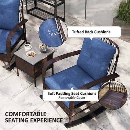 Rocking Chair Patio Furniture W / Table