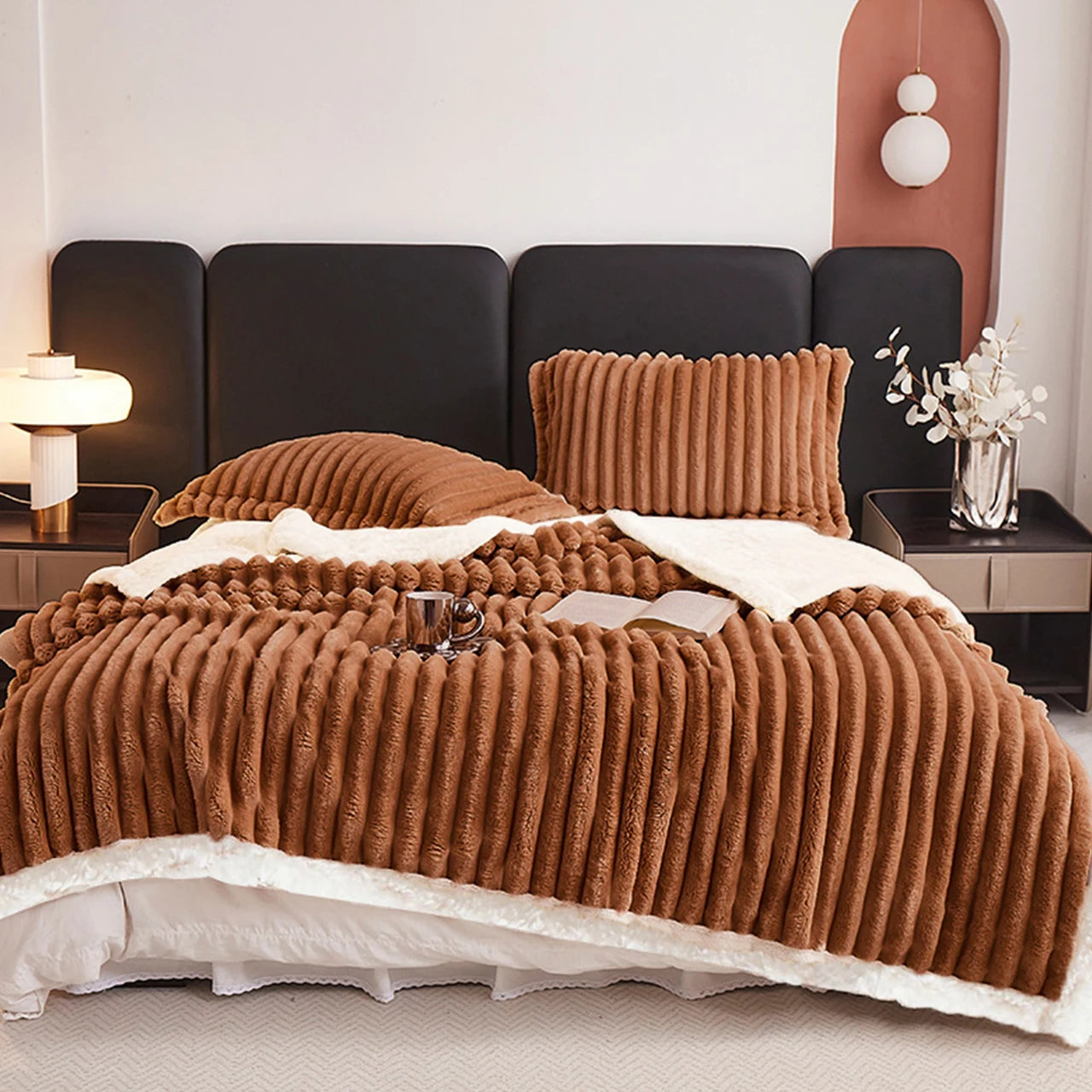 1pc Weighted Fleece Blanket -Soft, Warm