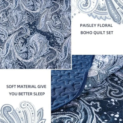 3 Pieces Quilt Set Boho Bedspread