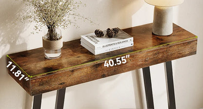 2-Tier Console Table with Metal Frame