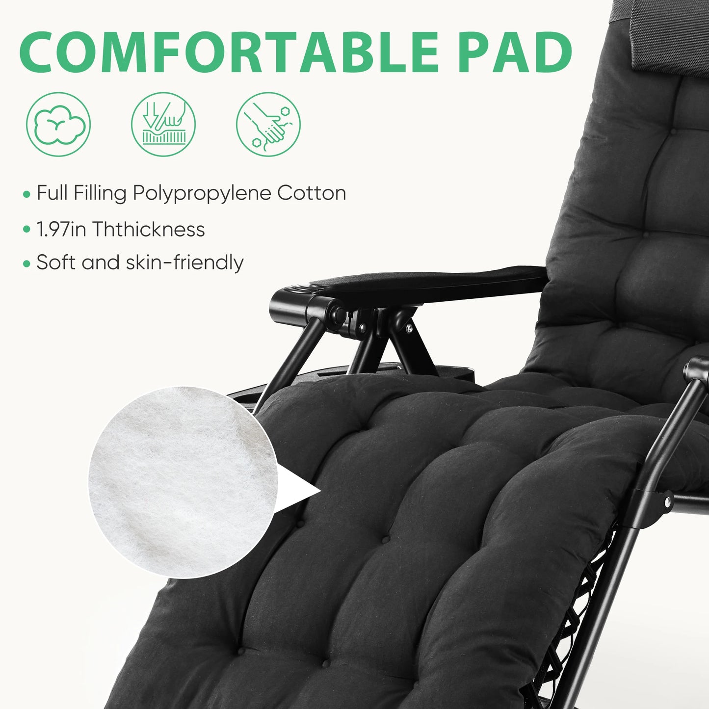 Zero Gravity Recliner Camping Patio Lounge Chair