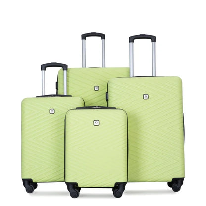 4-Piece ABS Suitcase With Spinner Wheels/Lock