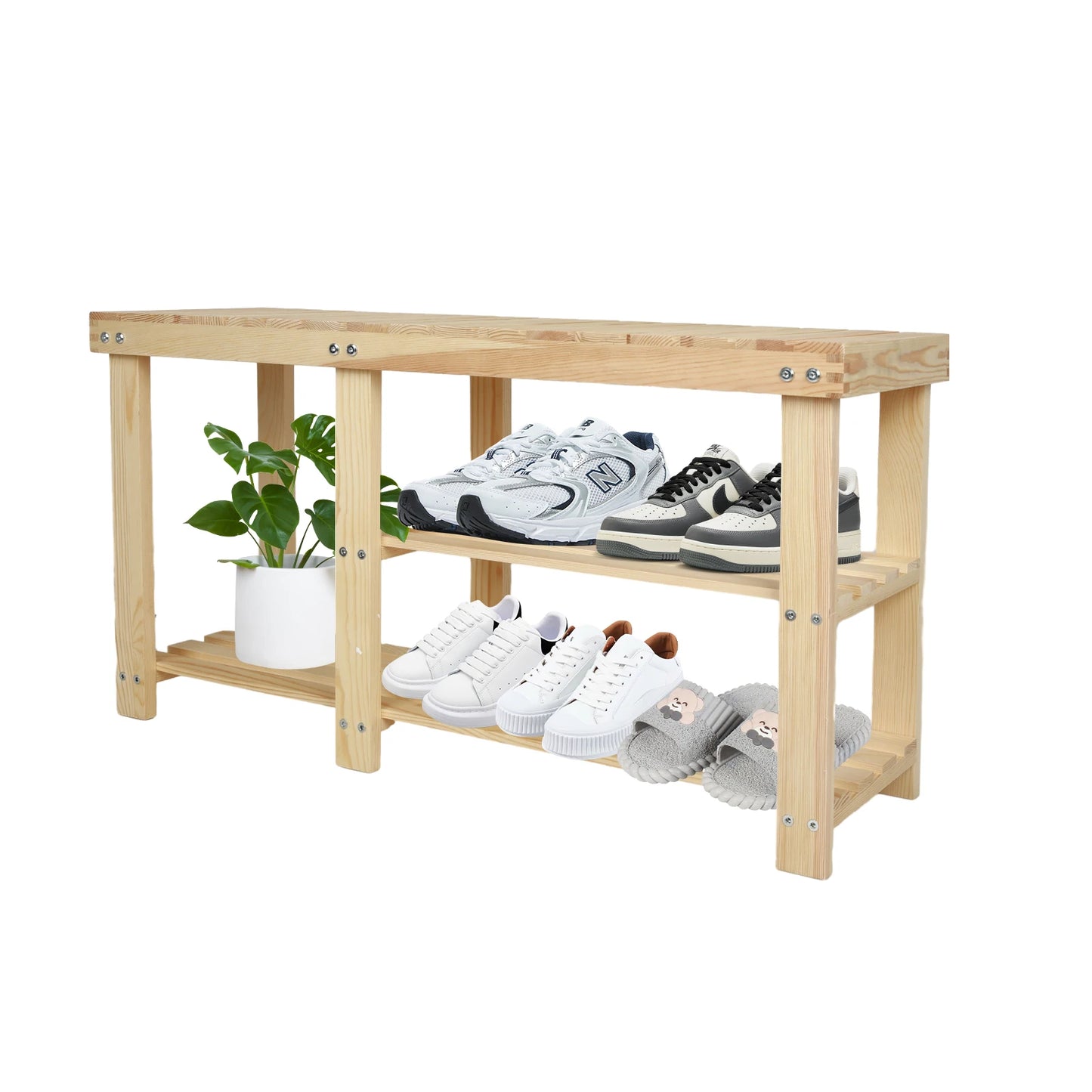 3-Tier Shoe Rack Bench