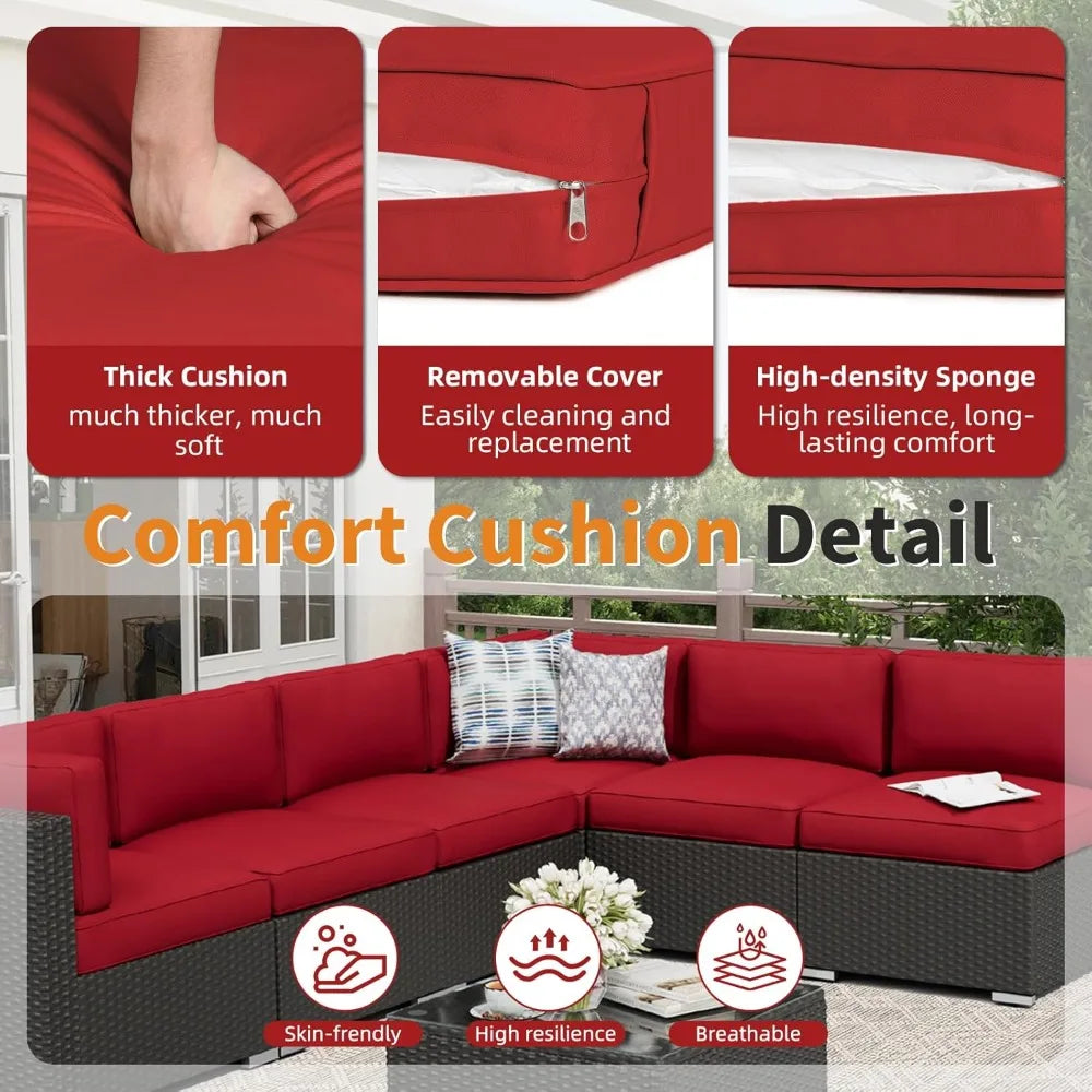 7-Piece Outdoor Patio Furniture Sofa Set