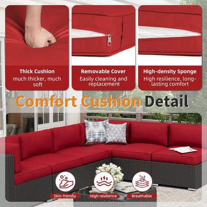 7-Piece Outdoor Patio Furniture Sofa Set