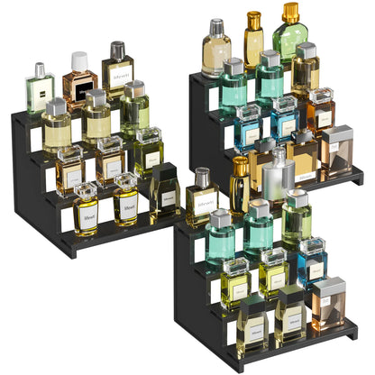 Dark Cologne Stand, Step Perfume Organizer