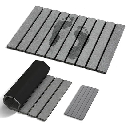 Bath Mat for Bathroom with Absorbing Tray
