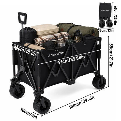 Heavy-Duty Folding Beach Cart - 680LBS Capacity