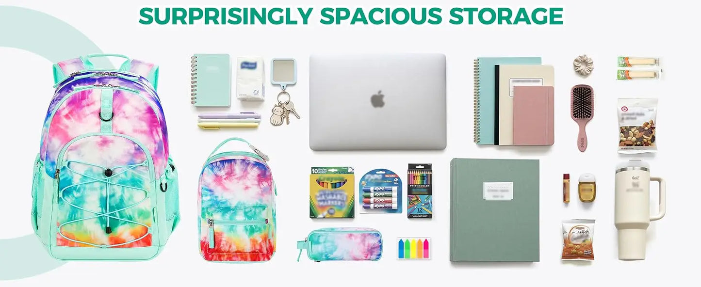 Girls School Backpack with Lunch Box