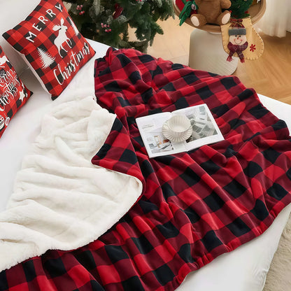 Fleece Buffalo Plaid Blanket, All-Season