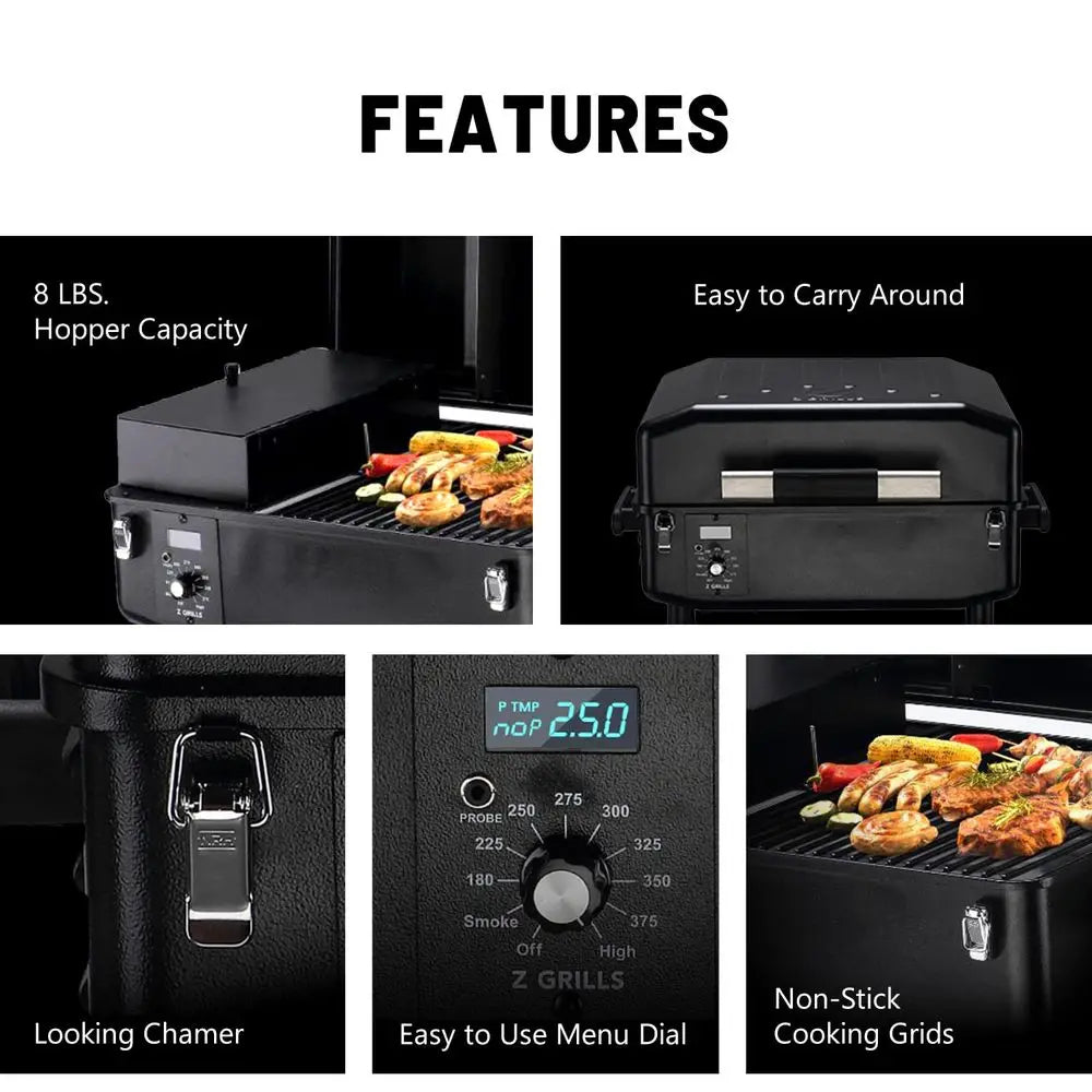 Portable Tabletop Wood Pellet Grill and Smoker