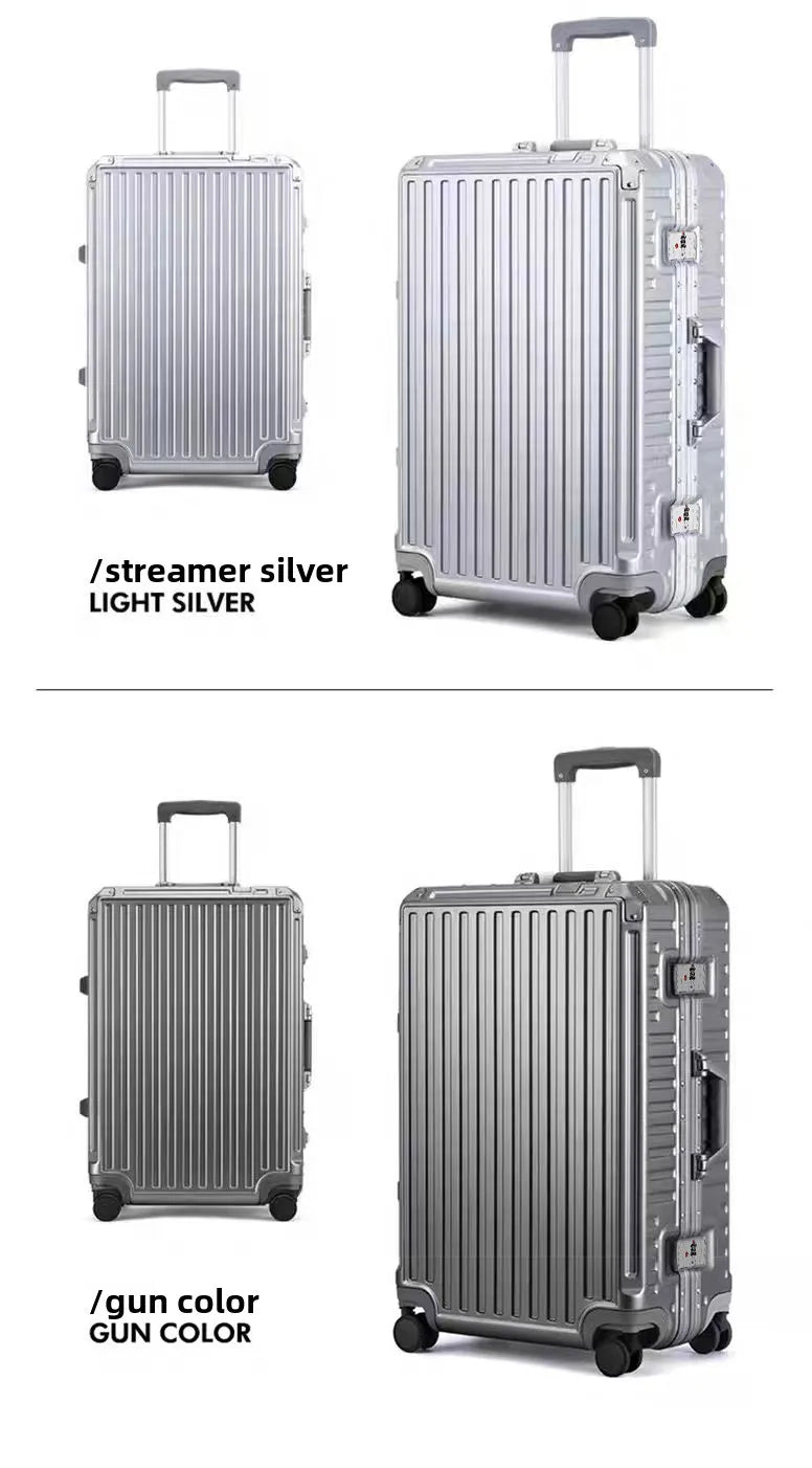 2-Pieces New Ultra Sturdy Aluminum Frame Luggage