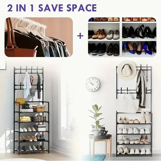 5-Tier Freestanding Multifunctional Storage Rack