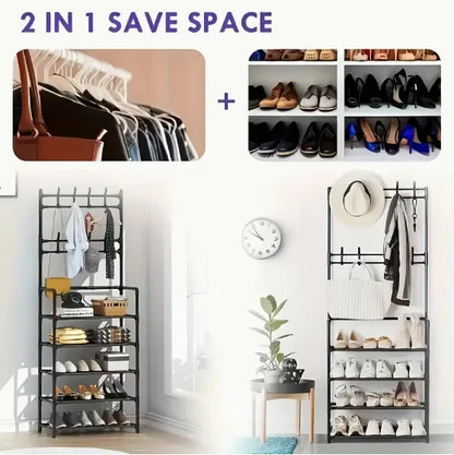 5-Tier Freestanding Multifunctional Storage Rack