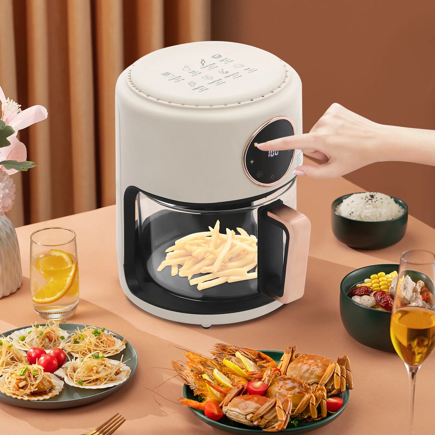 6-in-1, 4.2L 360° Viewable Airy Fryer