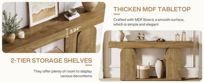Entryway Accent Table with U-Shaped Base
