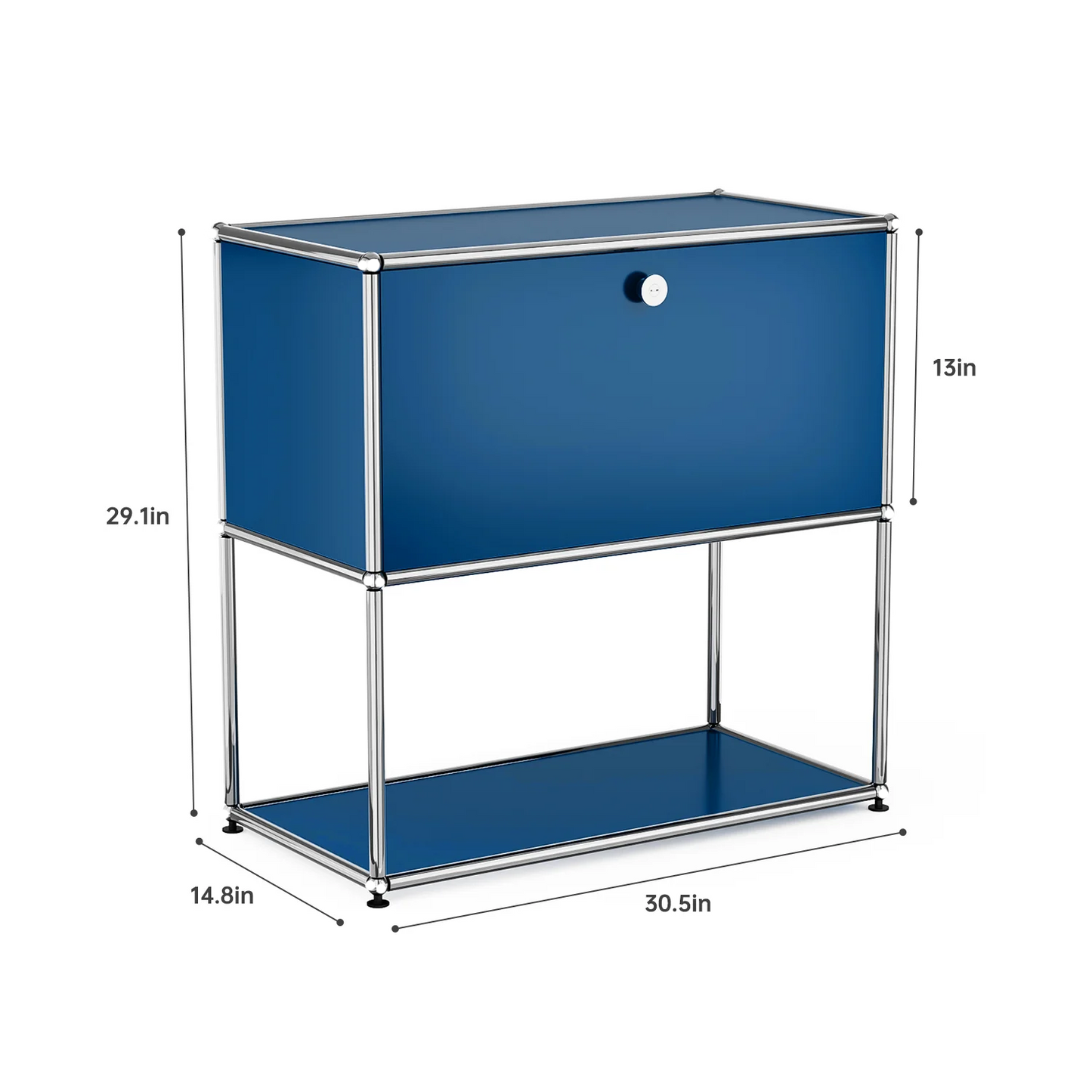Modern Modular Metal Storage Cabinet Freestanding Organizer