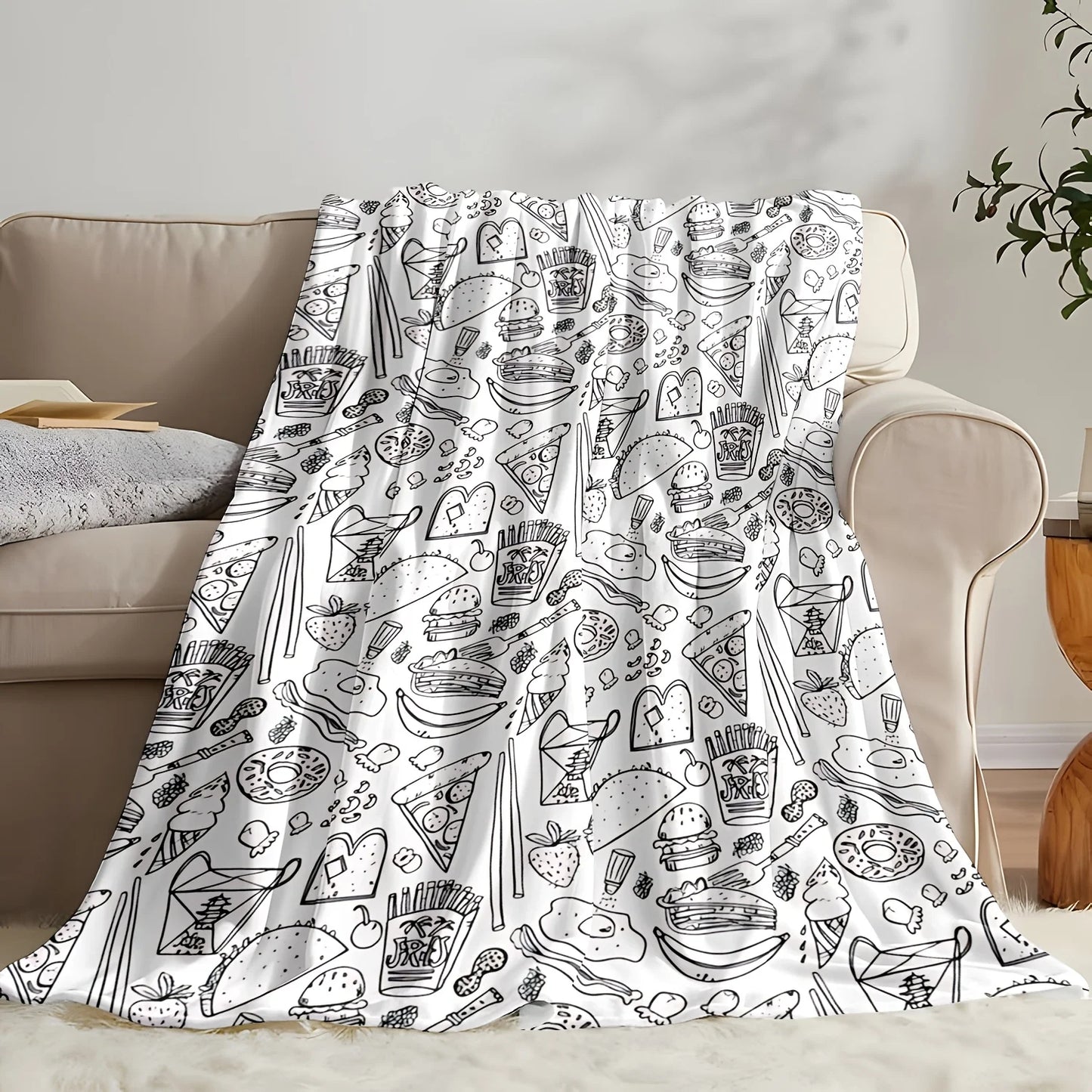 Soft All-Season Throw Flannel Blanket