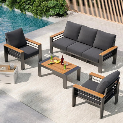 Outdoor Patio Furniture Set, with Coffee Table