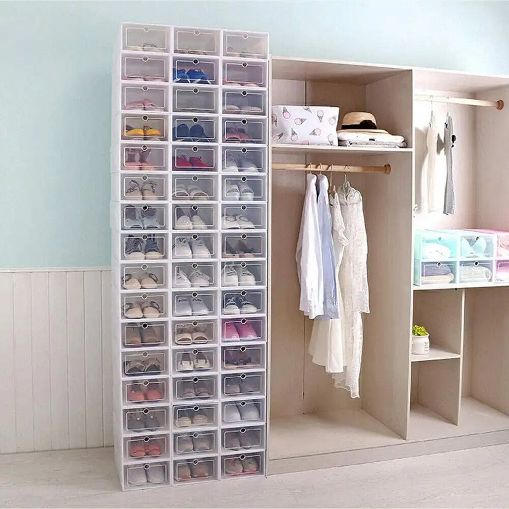 Foldable Shoe Rack Stackable Storage Container