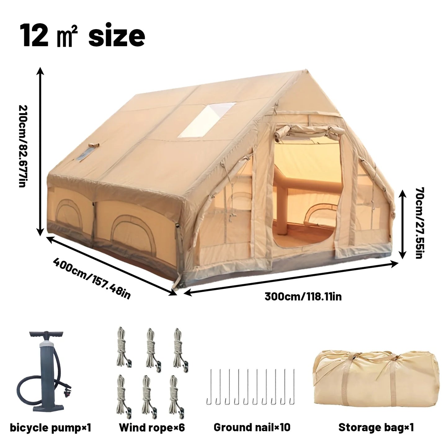 4-6 Person Outdoor Family Luxury Inflatable Tent