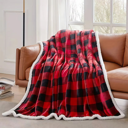 Fleece Buffalo Plaid Blanket, All-Season