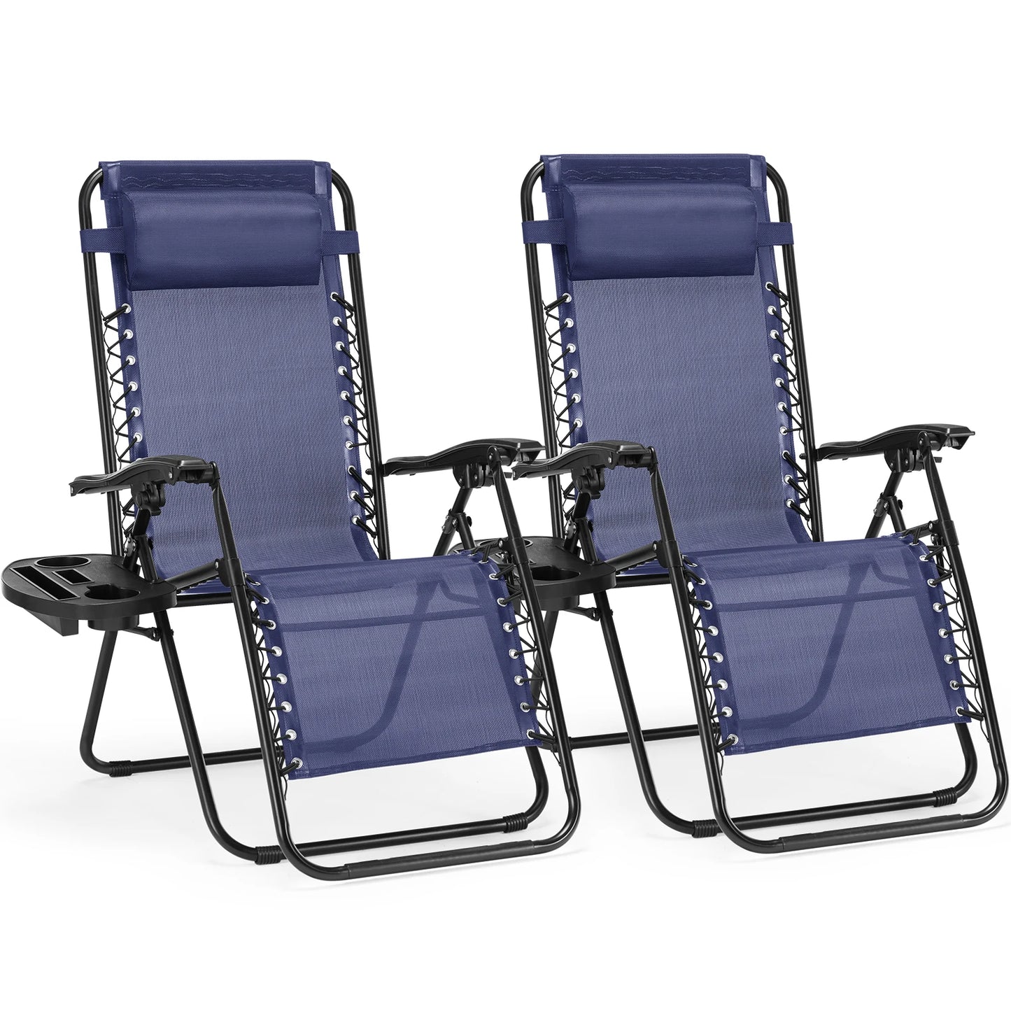 Portable Recliner Camping Chair with Cup Holder